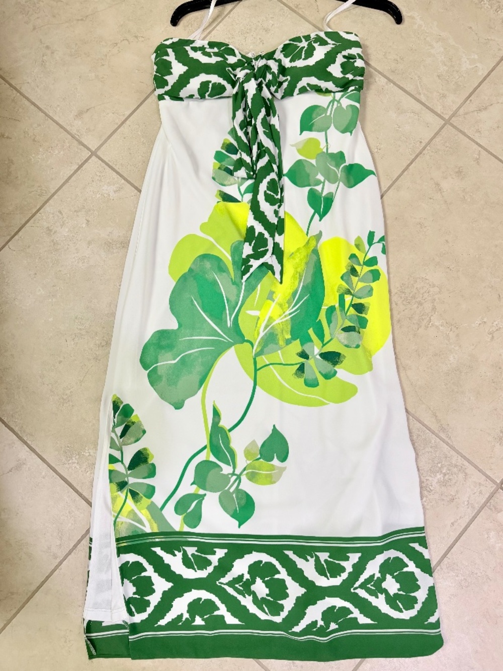 WHBM strapless floral midi dress - size 6